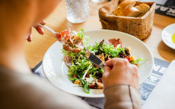 person eating food