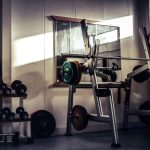 barbell on rack